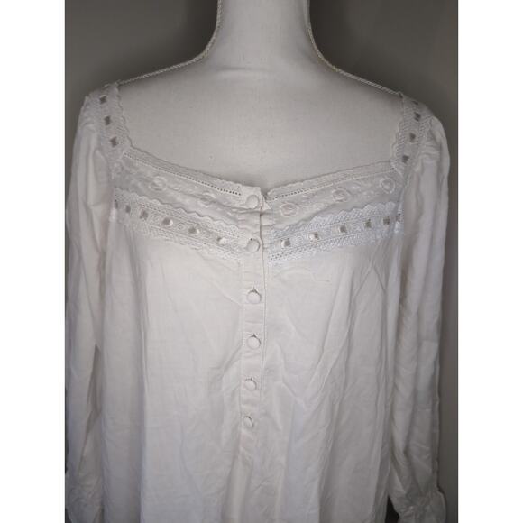 Victoria’s Secret Vintage Prairie Lace Button Nightgown Lg - Picture 2 of 9
